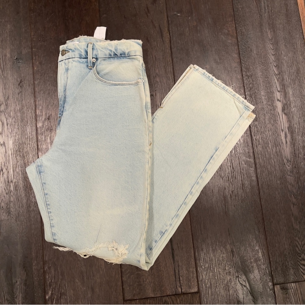 Good American Light Blue Straight Leg Jeans
